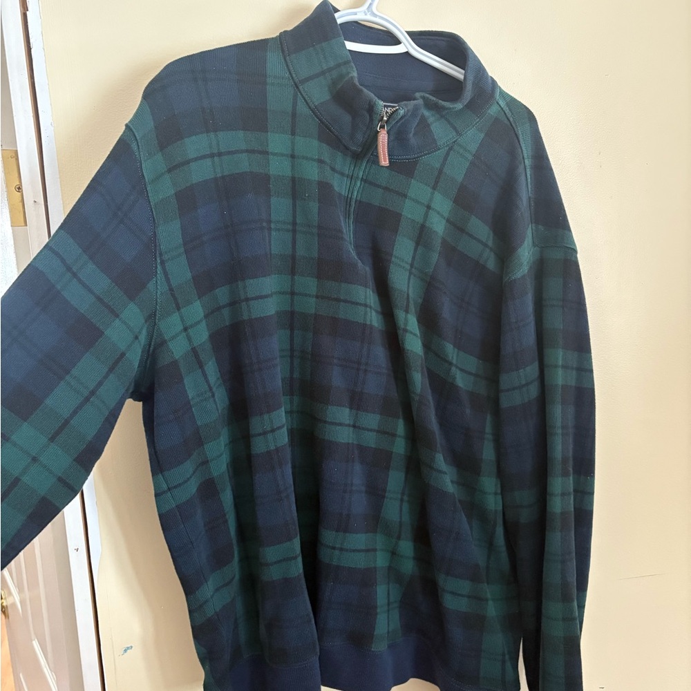 Green and Blue Land’s End Pullover